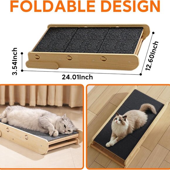 2-Level Convertible Foldable Pet Ramp & Stairs for Couch & Bed (Indoor Use) - Picture 7 of 8
